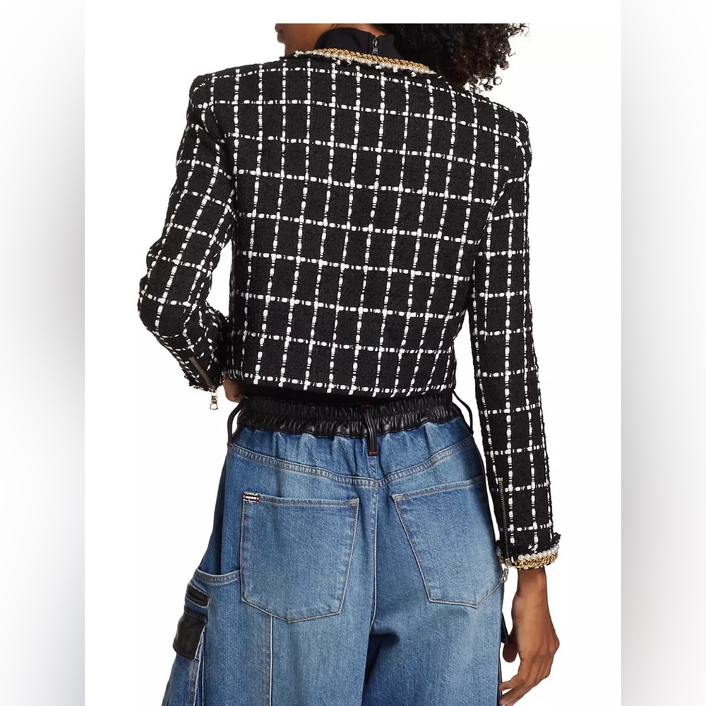 Alice + Olivia Sabina Threaded Windowpane Jacket - Picture 10 of 14
